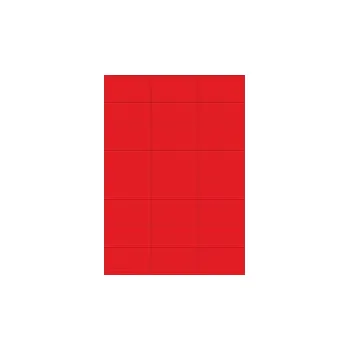 Samolepící etiketa Červené lepící štítky 70x36 mm, balení 100ks červená