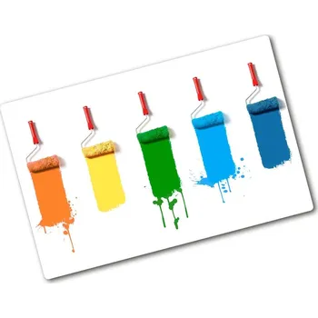 Kuchyňské prkénko Kuchyňská deska skleněná Malířské válečky