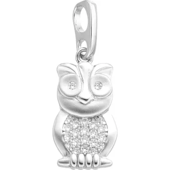 Přívěsek Bealio stříbrný přívěsek Moudrá sova se zirkony 03-04103-0283