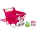 Doplněk pro panenku Kindy Kids Nákupní vozík s doplňky králík/červený