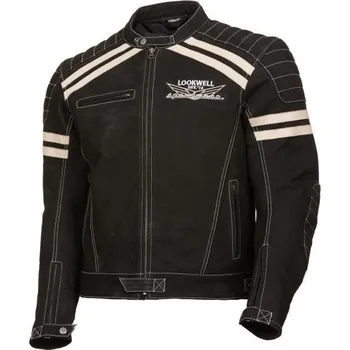 Moto bunda Pánská kožená motocyklová bunda Lookwell NEVADA černá Velikost: 50