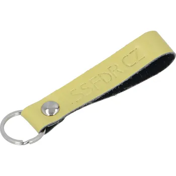 Kožená klíčenka poutko na klíče žlutá - SSFDR Azuro žlutá
