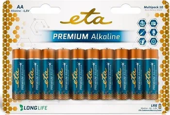Článková baterie ETA Premium Alkaline LR06 AA blistr 10 ks