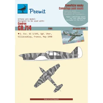 Plastikový model Peewit 1/72 Paper Camouflage mask Caudron CR.714 (RS)