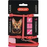 Postroj kočka s vodítkem 1,2m červený Zolux