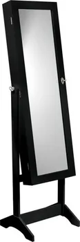 Zrcadlo Chomik Stojací zrcadlo se šperkovnicí 41 x 147 cm černé