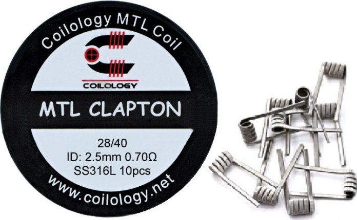 Coilology MTL Clapton předmotané spirálky SS316 0,7ohm 10ks