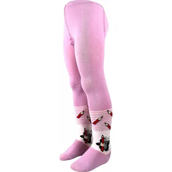 Dívčí oblečení Punčocháčky punčocháče dětské Boma KR 222 krtek fialkové vzor 2 velikost oblečení - děti: 122/128