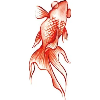 Odstranitelné tetování Nalepovací dočasné tetování červená rybka