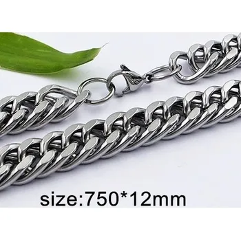 Řetízek Masivní pánský náhrdelník , Ocel lesklá