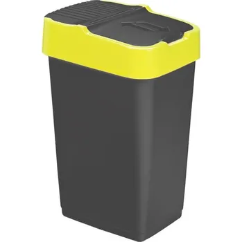 Odpadkový koš Heidrun 195895 18 l koš na tříděný odpad černý/žlutý