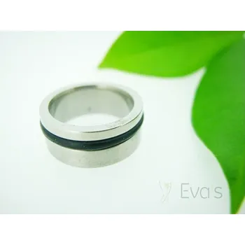 Prsten Prsten chirurgická ocel a kaučuk 49