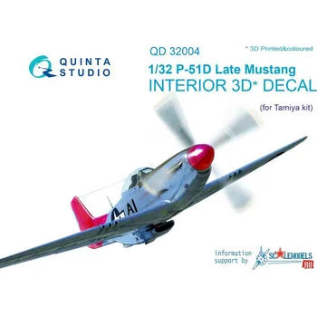 Plastikový model Quinta studio 1/32 P-51D Late 3D-Printed&colour Interior (TAM)