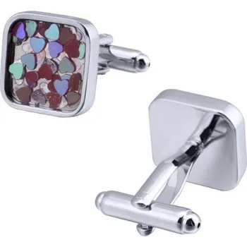 Manžetový knoflíček Manžetové knoflíčky kaleidoskop, krasohled srdce, srdíčka