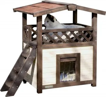 Pelíšek pro kočku Kerbl 4-Seasons Deluxe zateplená vyhřívaná bouda