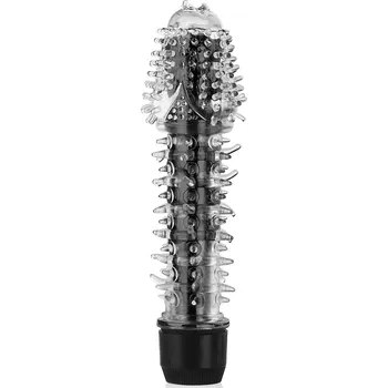 Vibrátor VIBRÁTOR S MĚKKÝM GELOVÝM NÁVLEKEM S VÝSTUPKY - 68976543