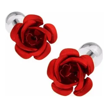 Manžetový knoflíček Manžetové knoflíčky Červená růže