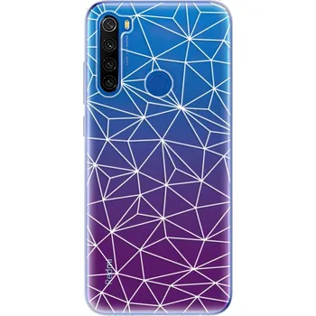 Pouzdro na mobilní telefon Odolné silikonové pouzdro iSaprio - Abstract Triangles 03 - white - Xiaomi Redmi Note 8T