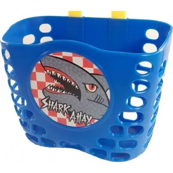 košík na kolo Koš dětský barevný modrý Shark + pásky
