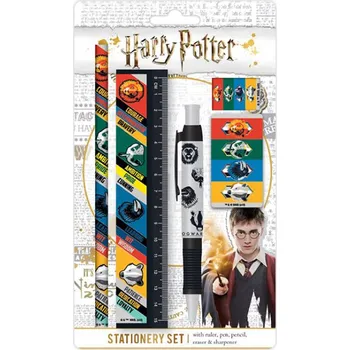 Set školních potřeb Pyramid International Školní sada Harry Potter Bradavické koleje 5 ks