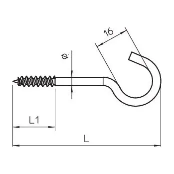 Šroub 915 3.9x50 G Stropní hák