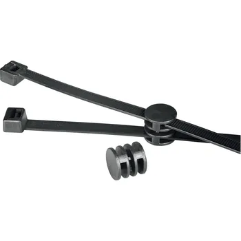 Stahovací páska HellermannTyton 156-00275, T120RCOUPLER, stahovací pásky, 7.60 mm, 380 mm, černá, 1 ks