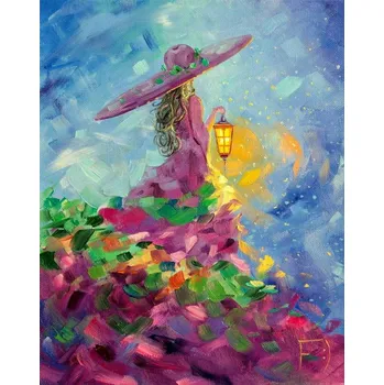 Gaira Malování podle čísel, dívka s lucerničkou