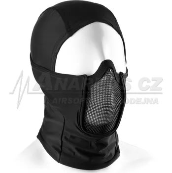 Invader Gear Kukla se síťovanou ochrannou maskou, černá