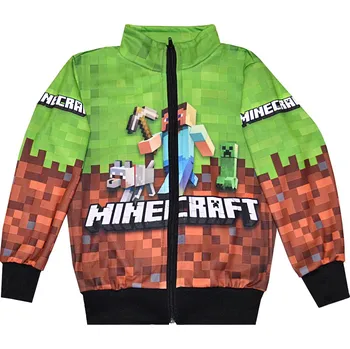 Chlapecká mikina Mikina Minecraft zeleno hnědá Velikost: 152