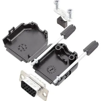 Elektrická zásuvka D-SUB zásuvka encitech DPPK09-BK-HDS15-K, 180 °, pólů 15, krimpované připojení, 1 ks