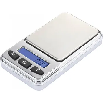 Basetech kapesní váha 200 g, rozlišení 0.01 g na baterii, stříbrná