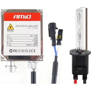 Autožárovka Amio Xenony pro motorku H1 6000°K (ballast + výbojka + držák) - model STANDARD -