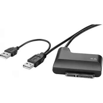 Renkforce Pevné disky/SSD adaptér [1x USB 2.0 zástrčka A - 1x kombinovaná SATA zástrčka 15 plus 7-pólová] 0.30 m pozlacené kontakty