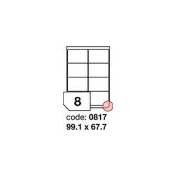 Papír Bílé opacitní - krycí etikety Rayfilm R0103.0817F, 99,1x67,7 mm, 1.000 listů A4, 8000 etiket