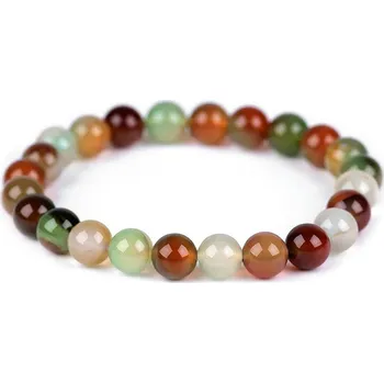 Náramek Náramek achát multicolor, syntetický minerál, barva achát multicolor