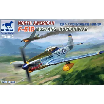 Plastikový model Bronco 1/48 North American F-51D Mustang Korean War
