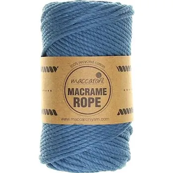 Příze Maccaroni Rope 4 mm modrá 907