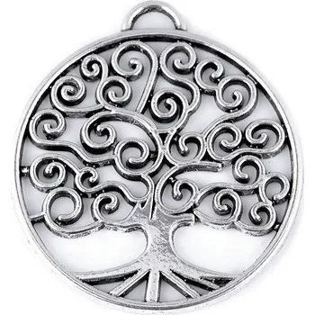 Přívěsek Velký přívěsek strom života Ø43 mm, barva platina