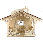 Amadea Dřevěný skládací betlém 20 cm