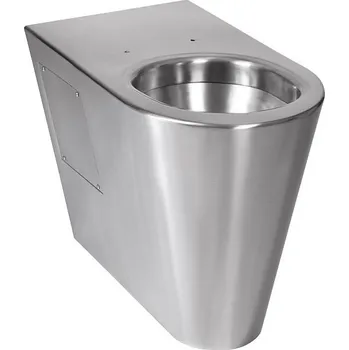 Klozet Sanela SLWN 13 - Nerezové WC na podlahu pro tělesně handicapované (94130)