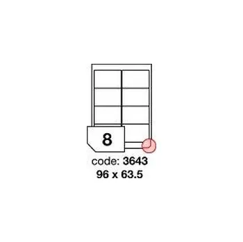 Papír Bílé opacitní - krycí etikety Rayfilm R0103.3643F, 96x63,5 mm, 1.000 listů A4, 8000 etiket