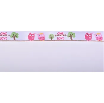 Stuha Stuha se vzorem soviček a stromů K1108H