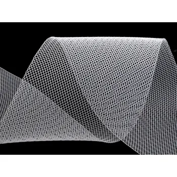Modistická krinolína na vyztužení šatů a výrobu fascinátorů šíře 10 cm, barva 1 (CC01) bílá