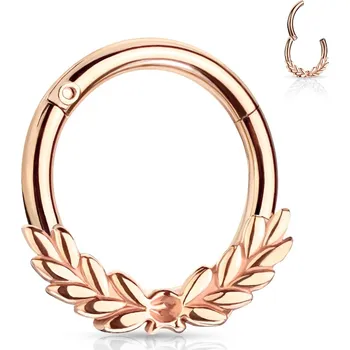 Piercing Šperky4U Zlacený ocelový piercing do nosu - tragus / helix / septum - NS0040-RD