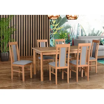 Jídelní set Jídelní set 6+1 Vladko Vyberte Tkaninu:: Tkanina 5, Vyberte Moření:: Komplet dub stirling