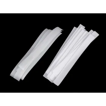 Nízkoprofilový suchý zip háček + plyš stříhaný šíře 20 mm jemný, barva 1 bílá