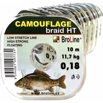 BRO-LINE Broline Camouflage 10m Průměr šňůry: 0,14mm 8,8kg Získejte slevu -5% za registraci v e-shopu