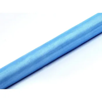 Party dekorace Organza světle modrá, šírka 36 cm, návin 9 m