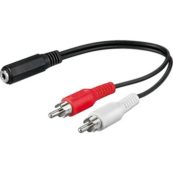 Audio kabel Kabel JACK 3,5mm - 2x CINCH F/M 20cm
