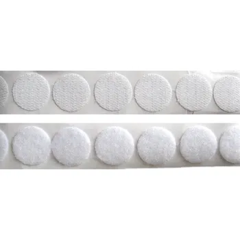 Suchý zip samolepicí - kolečka Ø 25 mm, barva Bílá